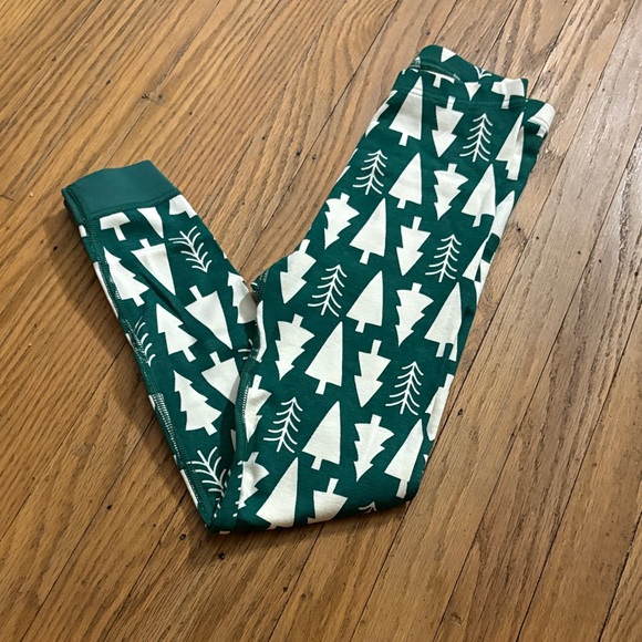 *NWT* organic* Hanna Andersson Green and White Tree Print Kids Pajamas - Picture 6 of 6